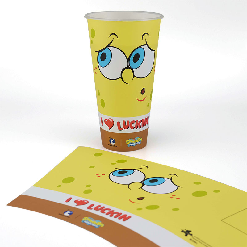 PP fröccsöntés teljes nyomtatású italos pohár